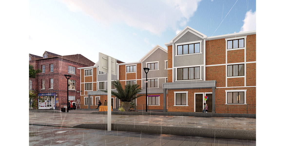 Apartment residential 3D exterior render