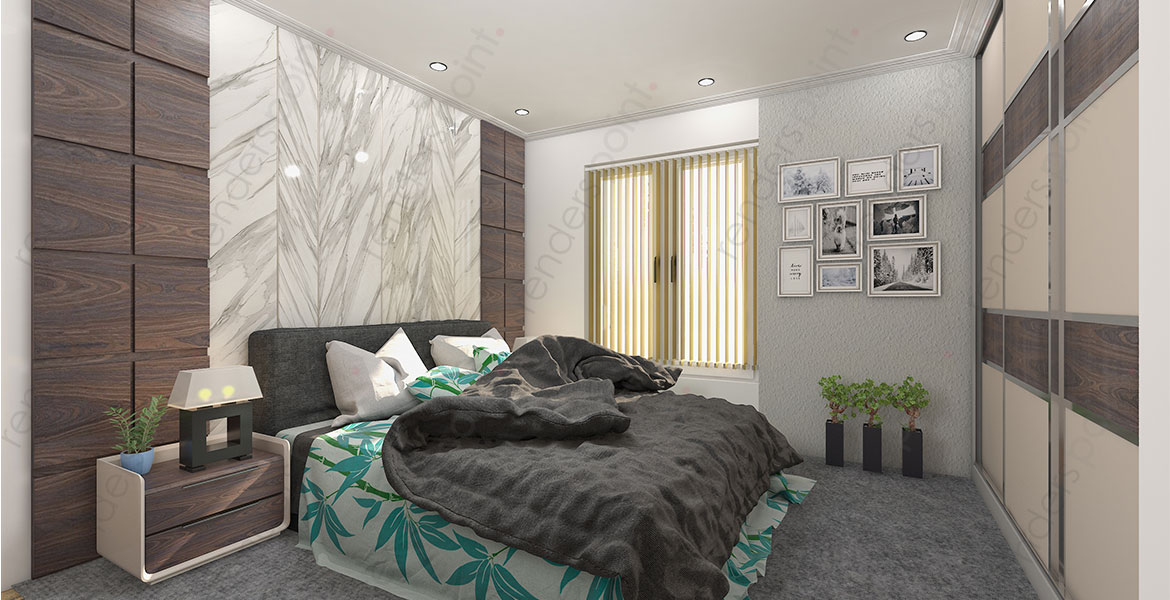 Beautiful bedroom renders with a touch of rustic