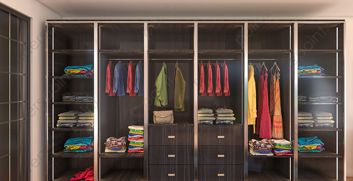 Display your wardrobe with open wardrobe format