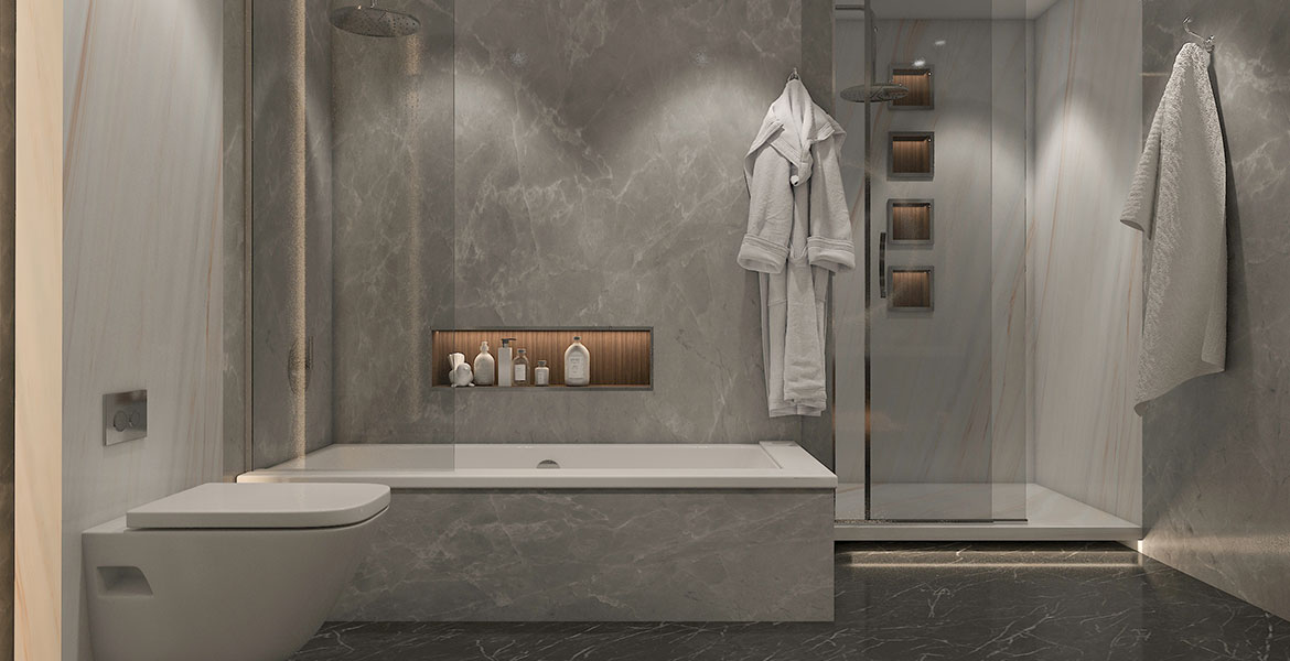 Luxurious Bathroom Design Render