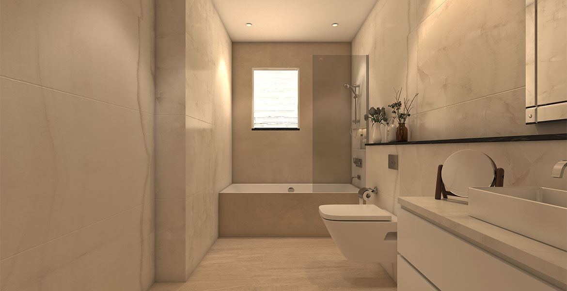 Modern Bathroom Render Design