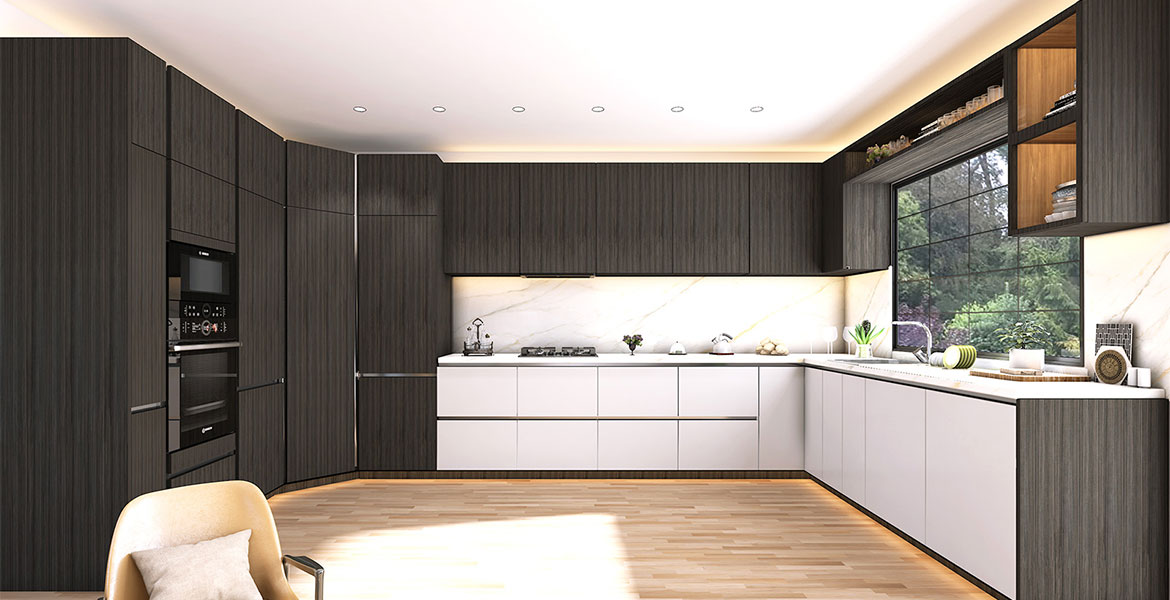 Modern yet traditional kitchen design render