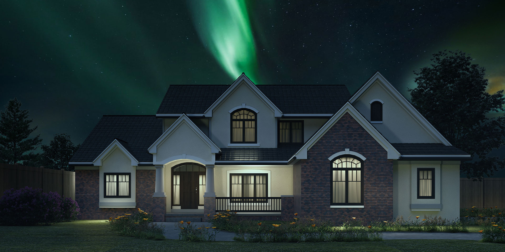 Rendering with Northern Lighting effects