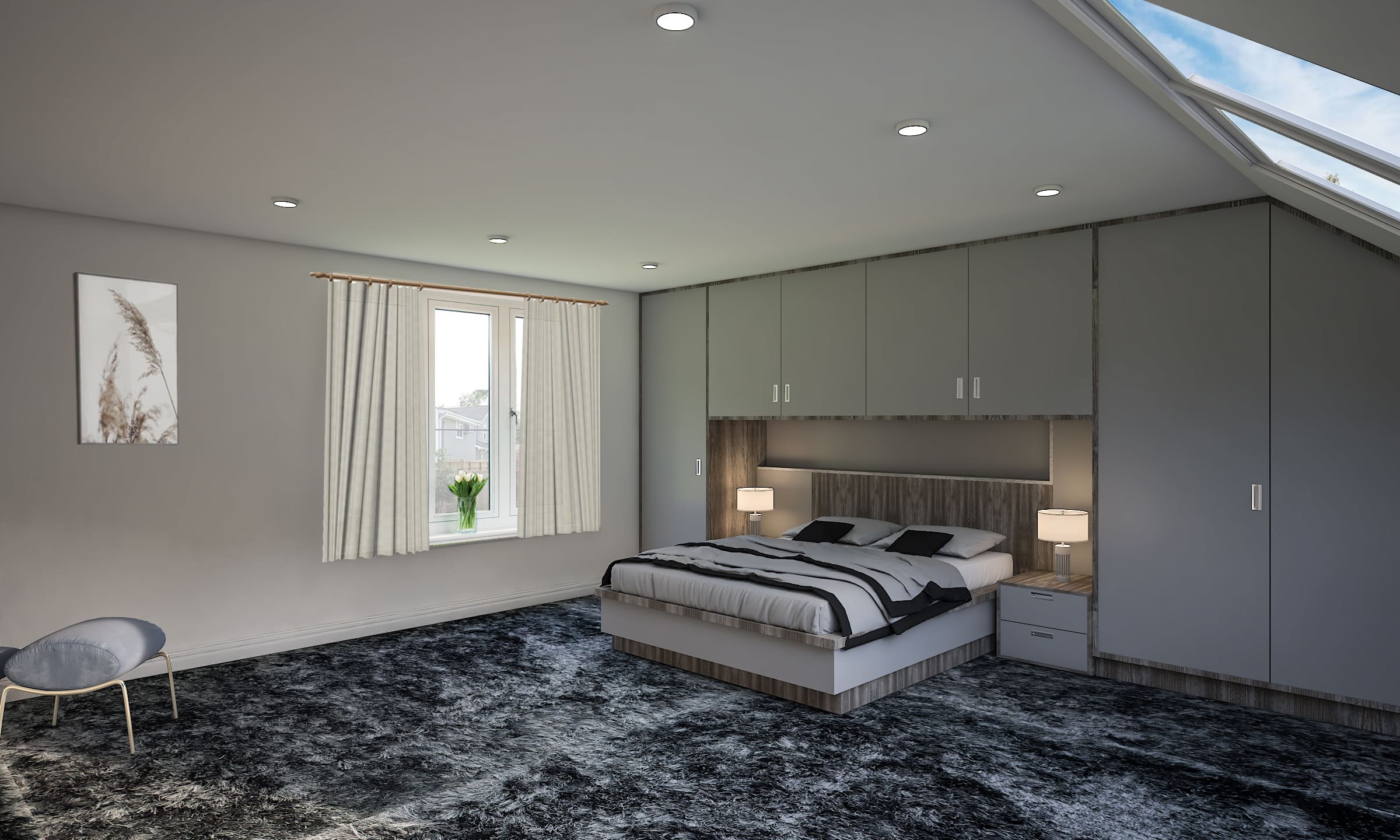 Modern Bedroom Design Render