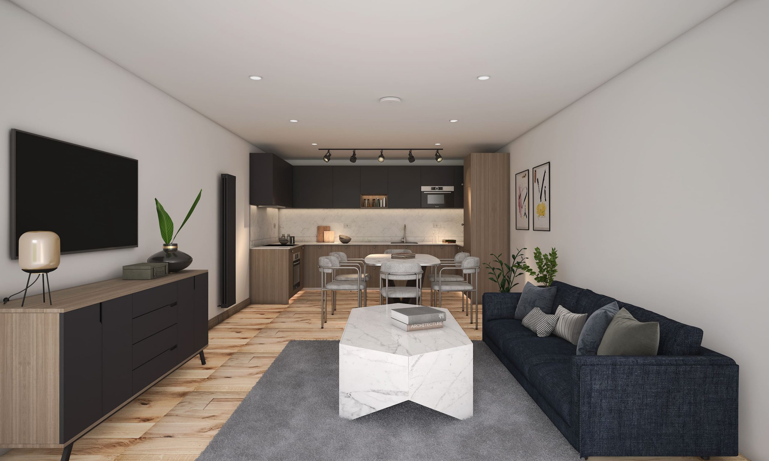 Living Room Design Render