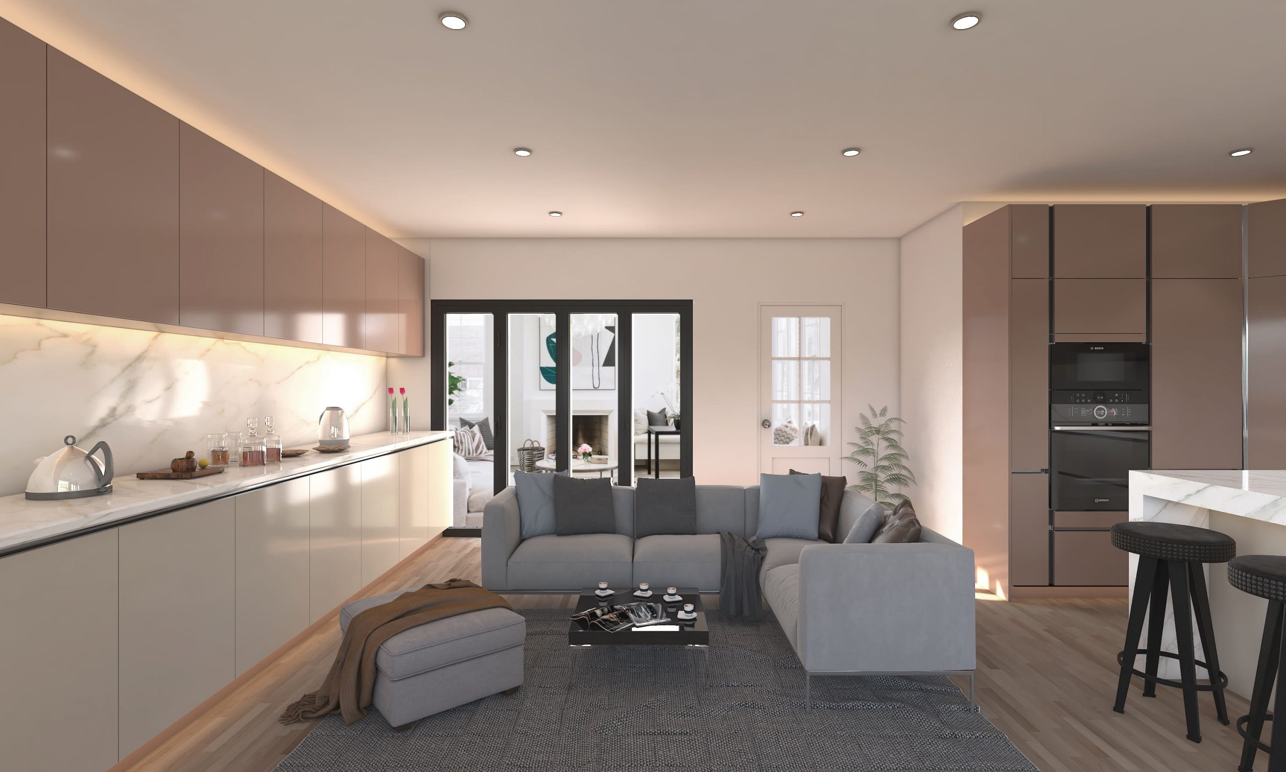 living room render design