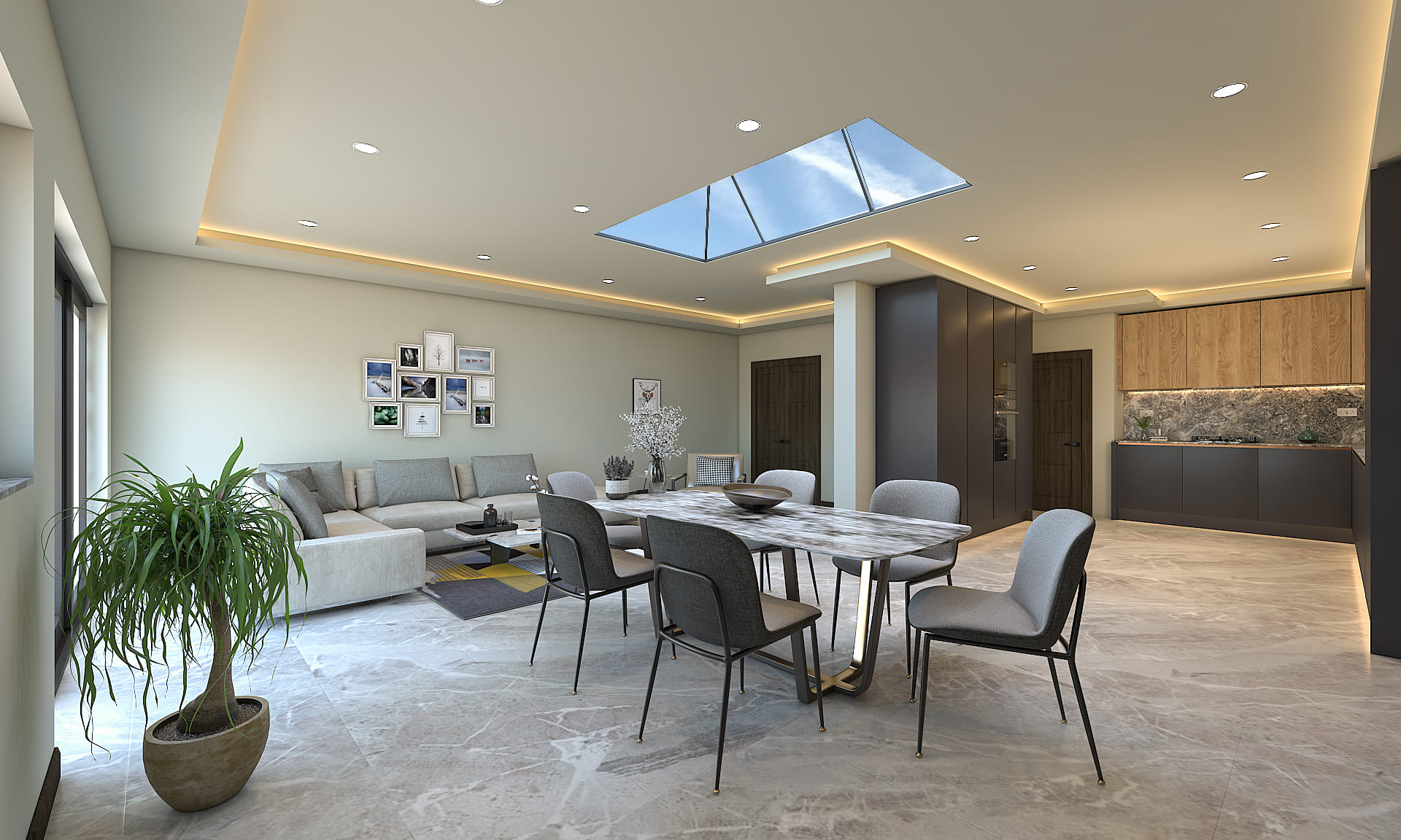 living room design render